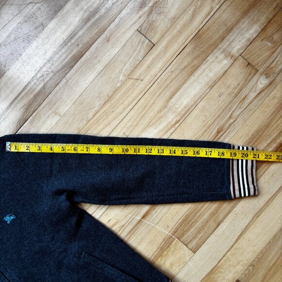 Burberry Women's Grey Striped Zip-Up Jacket – Size S - Picture 4 of 15